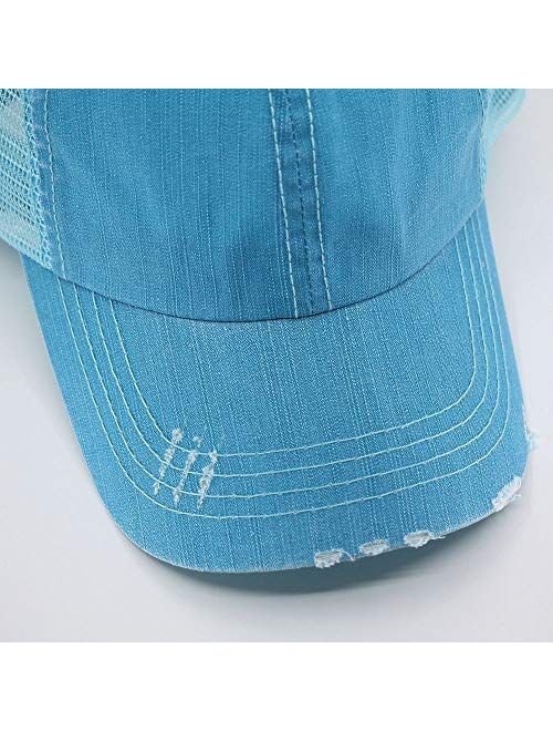 The Vintage Year Washed Cotton Unstructured Soft Mesh Adjustable Trucker Baseball Cap