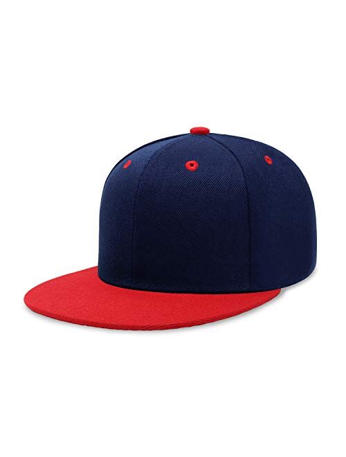 CHOK.LIDS Flat Visor Snapback Hat Blank Cap Baseball Cap