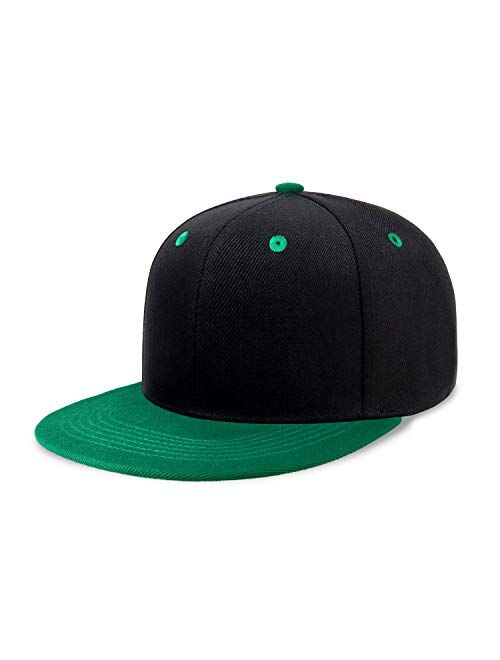 CHOK.LIDS Flat Visor Snapback Hat Blank Cap Baseball Cap