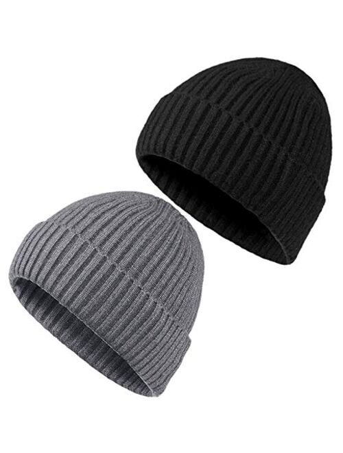 Chalier Winter Hats for Men Wool Knit Slouchy Beanie Hats Warm Baggy Skull Cap