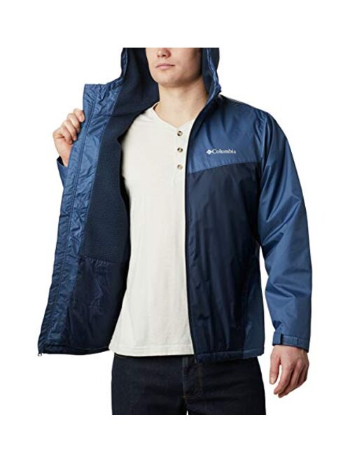 Columbia Mens Glennaker Sherpa Lined Rain Jacket, Waterproof