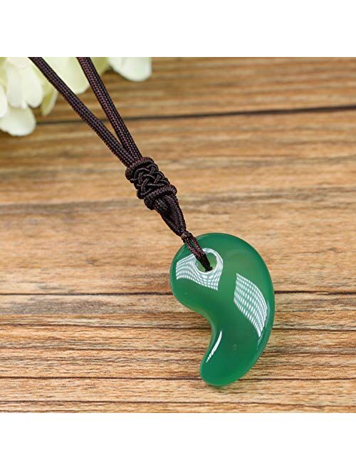 AMORWING Three Sacred Treasures Magatama Pendant Necklace