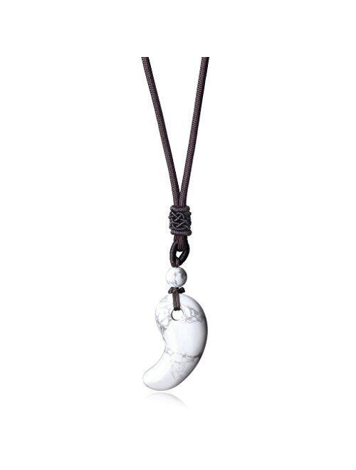 AMORWING Three Sacred Treasures Magatama Pendant Necklace