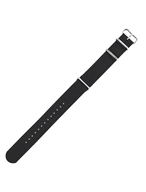 INFANTRY 20mm 22mm NATO Watch Strap Nylon Canvas Fabric Watch Band 4 Rings Stainless Steel Buckle