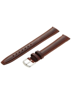 Hadley-Roma Men's MSM881XA-160 16-mm Black Oil-Tan Leather Watch Strap