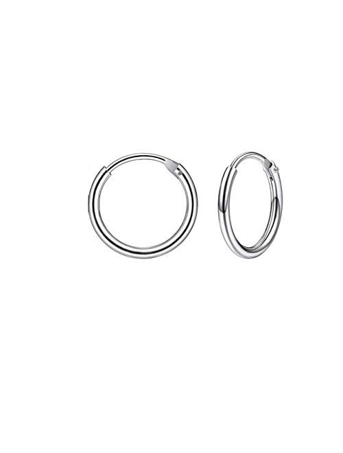 Cartilage Earring Hoop Set Sterling Silver Earrings Ear Piercing Body Piercing Jewelry For Women Men Girls