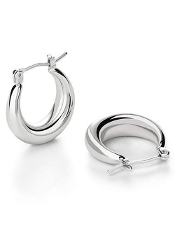 LILIE&WHITE Chunky Gold Hoop Earrings for Women Cute Fashion Hypoallergenic earrings Minimalist Jewelry Gift