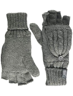 Heat Holders - Women's Thermal Converter Fingerless Cable Knit 2.3 Tog Gloves - One Size