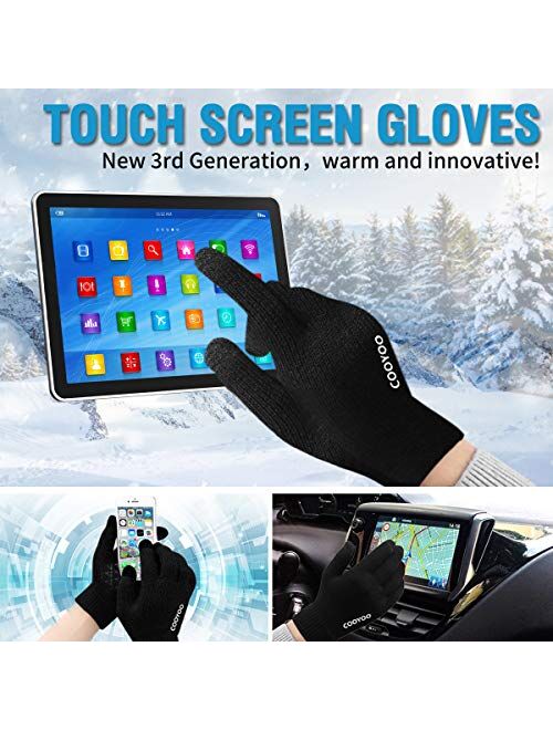 COOYOO Winter Gloves for Women and Men,Touchscreen Gloves,Running Gloves