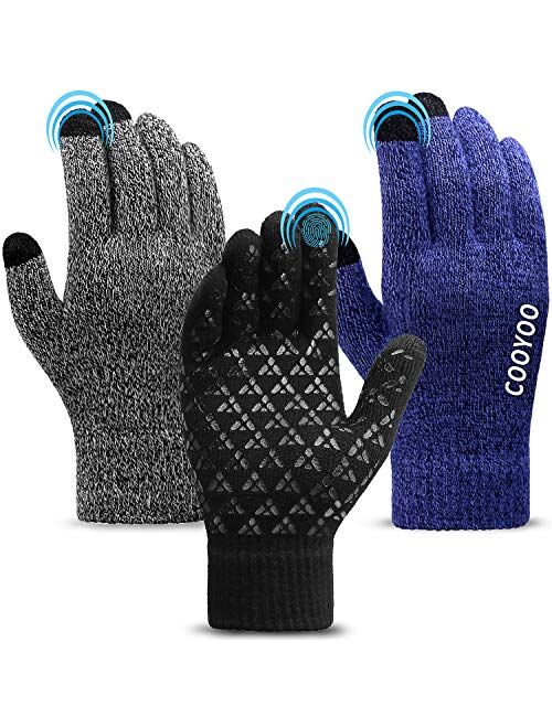 COOYOO Winter Gloves for Women and Men,Touchscreen Gloves,Running Gloves