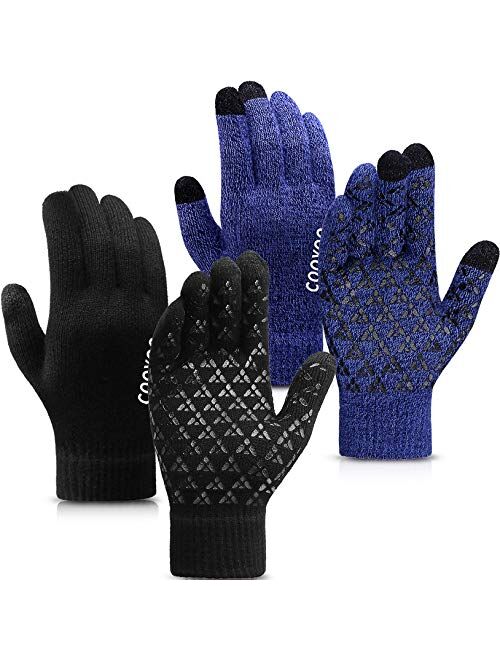 COOYOO Winter Gloves for Women and Men,Touchscreen Gloves,Running Gloves