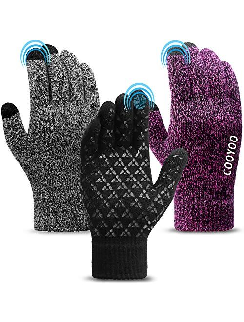 COOYOO Winter Gloves for Women and Men,Touchscreen Gloves,Running Gloves