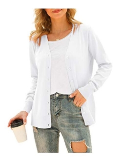 VIISHOW Women's V Neck Button Down Knitwear Long Sleeve Soft Basic Knit Cardigan Sweater