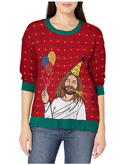 Blizzard Bay Women's Jesus Manger Led Light-up Ugly Christmas Sweater