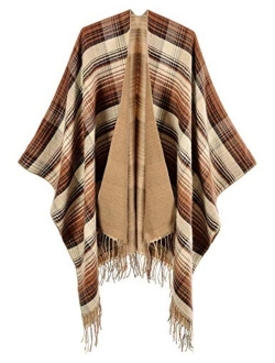 Winter Poncho Cape Open Front Blanket Shawl and Wrap Cloak Cardigan Sweater Coat