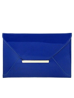 Faux Patent Leather Envelope Candy Clutch Bag