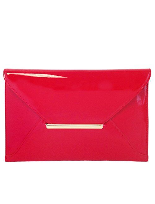 Faux Patent Leather Envelope Candy Clutch Bag