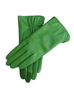 Winter Gloves for Women Genuine Leather Warm Cashmere & Wool Blend Lining Touchscreen Windproof Driving Dress