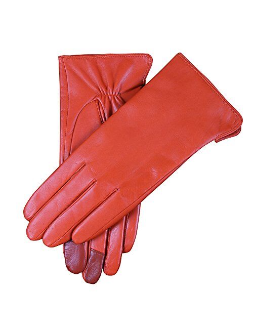 Winter Gloves for Women Genuine Leather Warm Cashmere & Wool Blend Lining Touchscreen Windproof Driving Dress