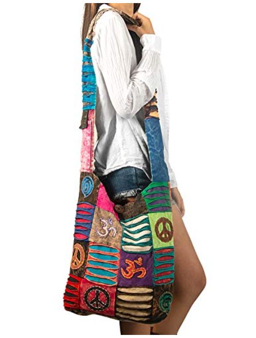 Hobo Colorful Shoulder Crossbody Bag Large Women Sling Slouch Hippie Boho