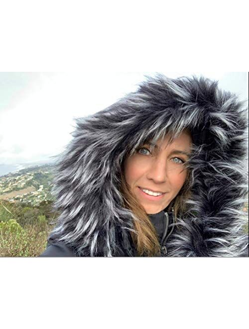 Women's Winter Coat Long and Slimming Warm Parka Jacket with Removable Faux Fur Hoodie, WATCH VIDEO