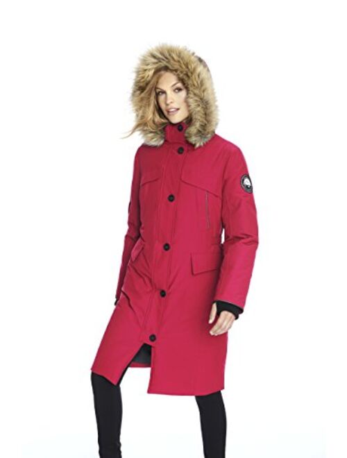 Alpinetek women's long down clearance parka