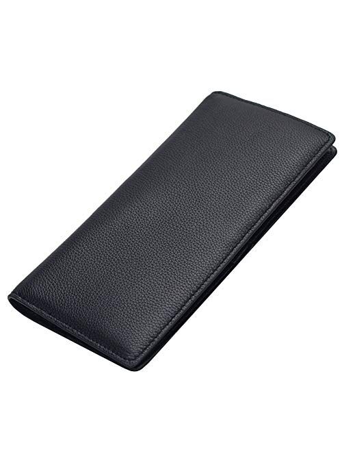 RFID Blocking Ultra Slim Real Leather Credit Card Holder Clutch Wallets for Women