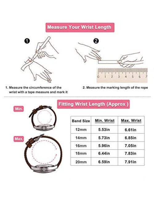 Classical Ultra Thin Leather Watch Bands for Ladies,EACHE Genuine Leather Watch Straps for Women & Mens 12mm 14mm 16mm 18mm 20mm More Colors