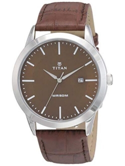 Titan Workwear Mens Designer Dress Watch | Quartz, Water Resistant, Stainless Steel or Leather Band