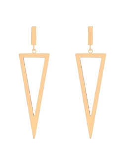 LILIE&WHITE Metal Triangle Danlge Drop Earrings For Women Costume Jewelry