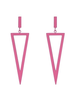 LILIE&WHITE Metal Triangle Danlge Drop Earrings For Women Costume Jewelry