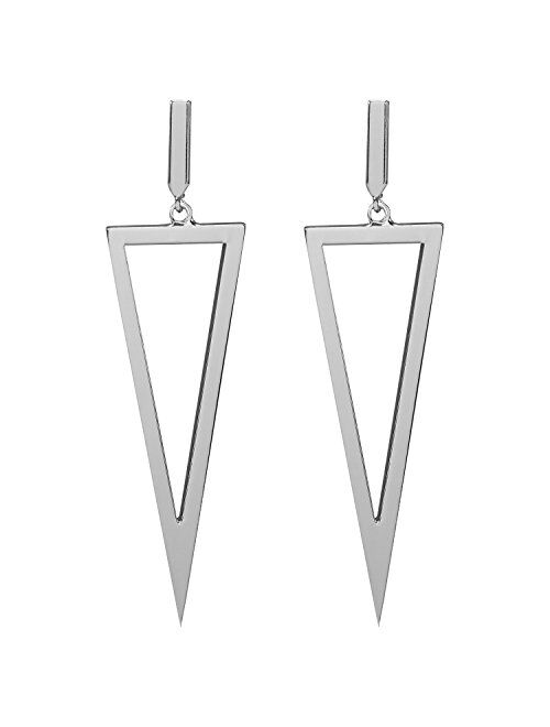 LILIE&WHITE Metal Triangle Danlge Drop Earrings For Women Costume Jewelry