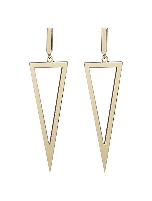 LILIE&WHITE Metal Triangle Danlge Drop Earrings For Women Costume Jewelry