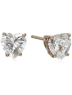 Platinum or Gold Plated Sterling Silver Fancy Shape Stud Earrings made with Swarovski Zirconia