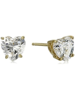 Platinum or Gold Plated Sterling Silver Fancy Shape Stud Earrings made with Swarovski Zirconia