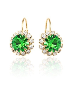 Brazel 18K Gold & Silver Tone Crystal Flower Earrings Made with Swarovski Elements