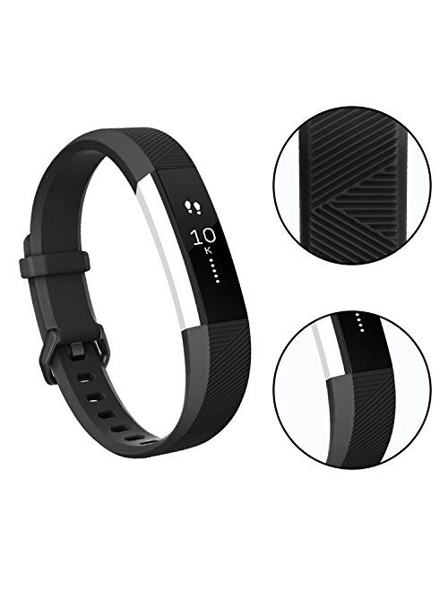 Tobfit 4 Pack Bands Compatible with Fitbit Alta and Fitbit Alta HR Accessories, Soft Sport Silicone Replacement Wristbands for Women Men, Small Large