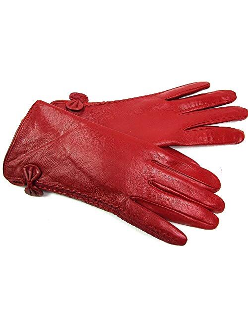 The Leather Emporium Women's Gloves Fur Lined Winter Warm