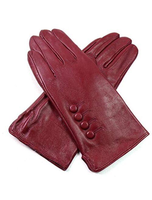 The Leather Emporium Women's Gloves Fur Lined Winter Warm