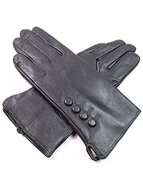 The Leather Emporium Women's Gloves Fur Lined Winter Warm