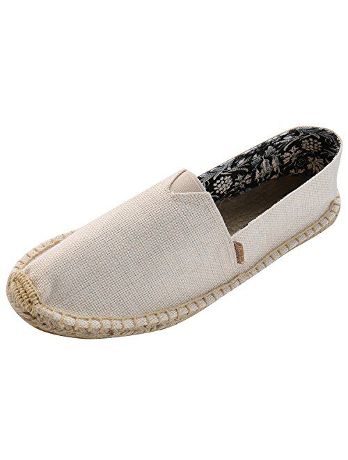 Alexis Leroy Men's Fashion Casual Canvas Slip on Flat Espadrilles