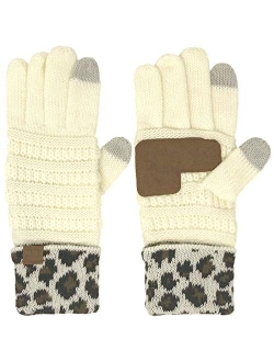 Winter CC Quad Touch Screen Smart Cellphone Finger Tips Warm Soft Gloves