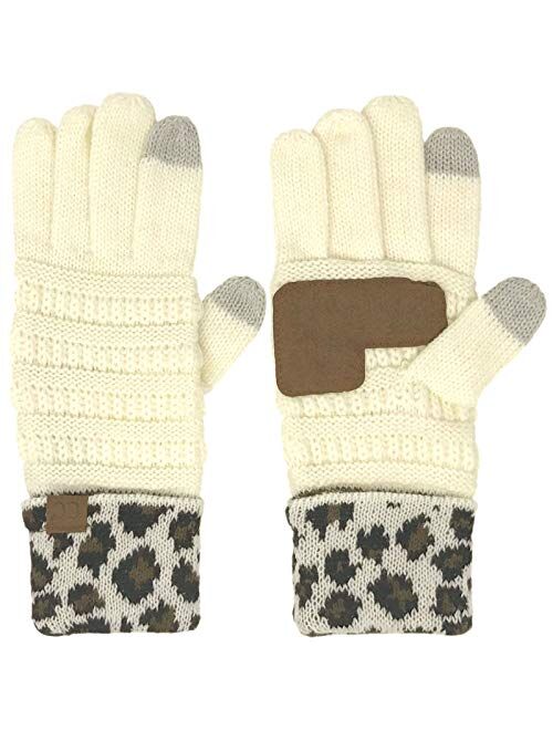 Winter CC Quad Touch Screen Smart Cellphone Finger Tips Warm Soft Gloves