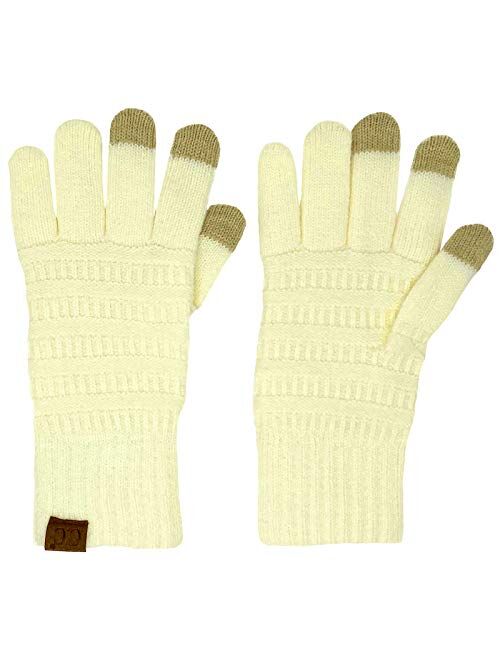 Winter CC Quad Touch Screen Smart Cellphone Finger Tips Warm Soft Gloves