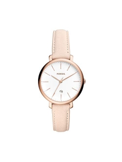 Women Jacqueline Stainless Steel and Leather Casual Quartz Watch