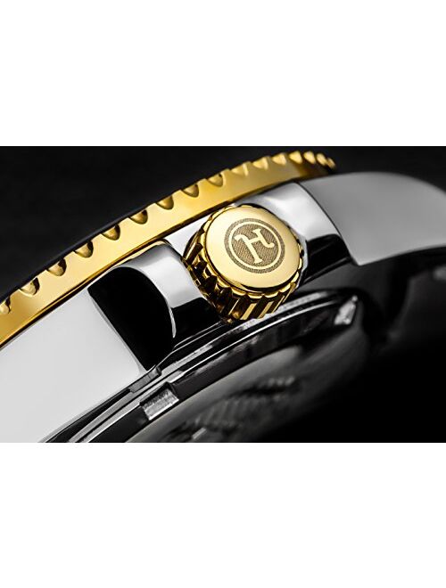 Henry Jay Mens 23K Gold Plated Two Tone Stainless Steel