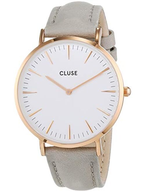 Cluse Women's La Boheme 38mm Leather Band Metal Case Japanese Quartz Movement Analog Watches Collection