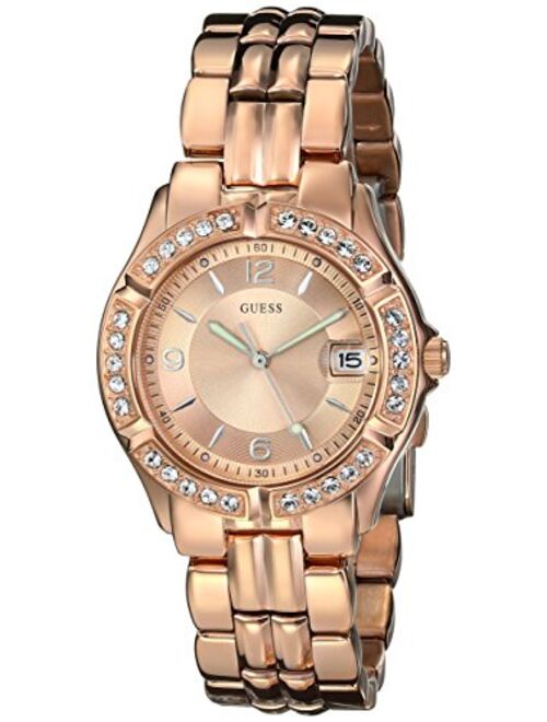 GUESS Women's Stainless Steel Two-Tone Crystal Accented Watch