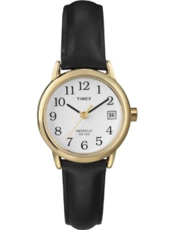 Women Quartz Easy Reader Watch with Analogue Display and Leather Strap