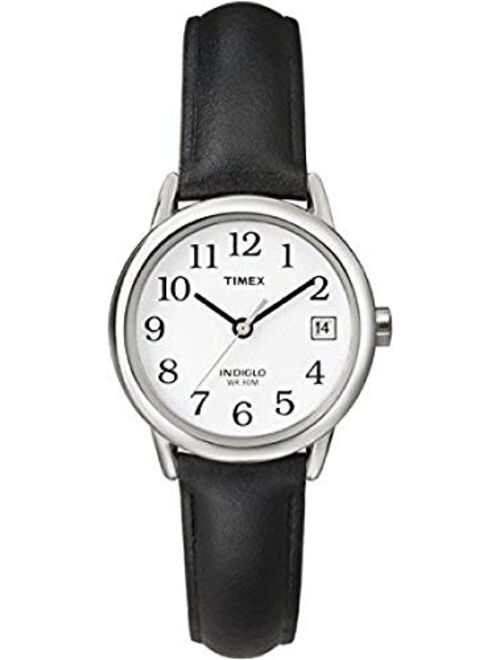 Timex Women Quartz Easy Reader Watch with Analogue Display and Leather Strap